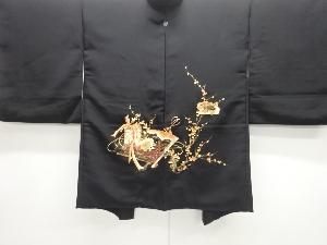 枝梅に扇模様一つ紋絵羽織